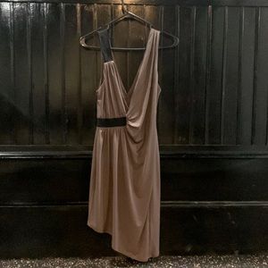 EXPRESS Dress Brown Shimmer Fitted A-line Mini Dress